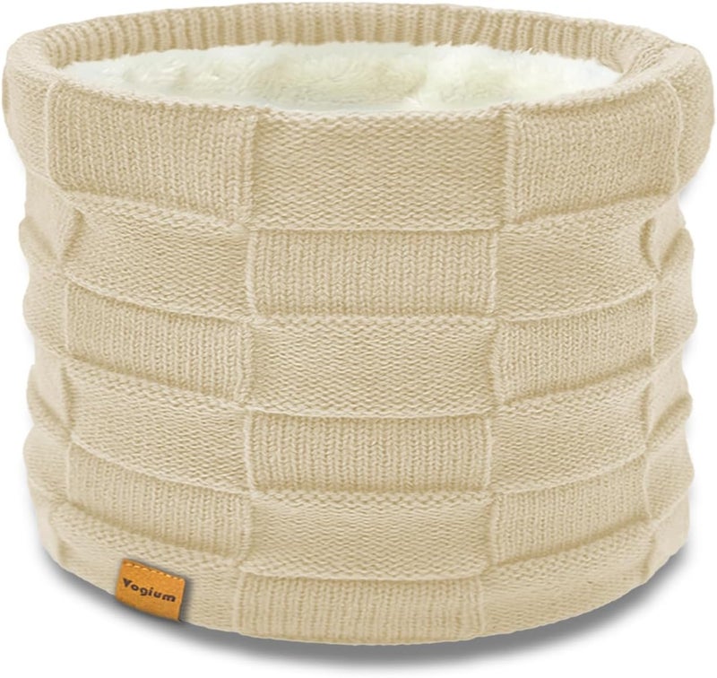 Vogium Kids Double-layer Knit Neck Warmer Gaiter | Thermal Fleece Face Cover for 6-14 Year Olds Boys Girls | Ski, Play - Image 1